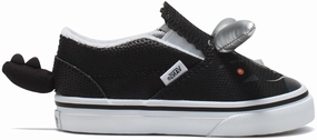 Cotton Touch Strong Stitching Vans Toddler Slip V Triceratops Black/White