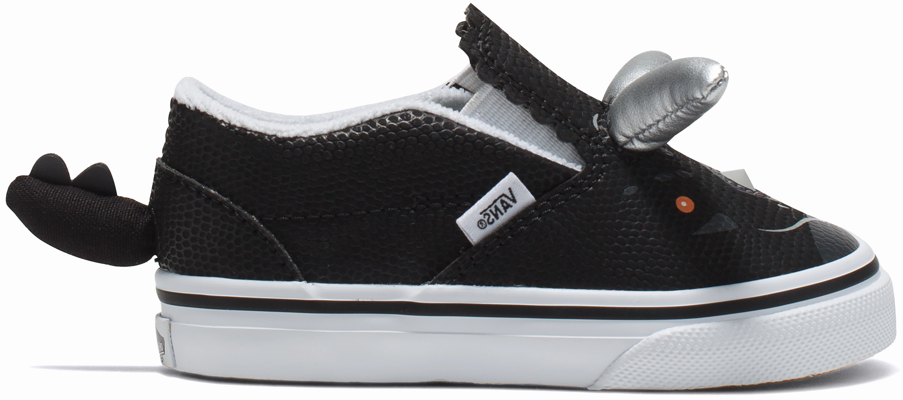Cotton Touch Strong Stitching Vans Toddler Slip V Triceratops Black/White