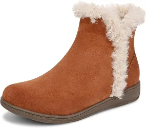 Vionic Unwind Booties Women's Tan Suede non-slip
