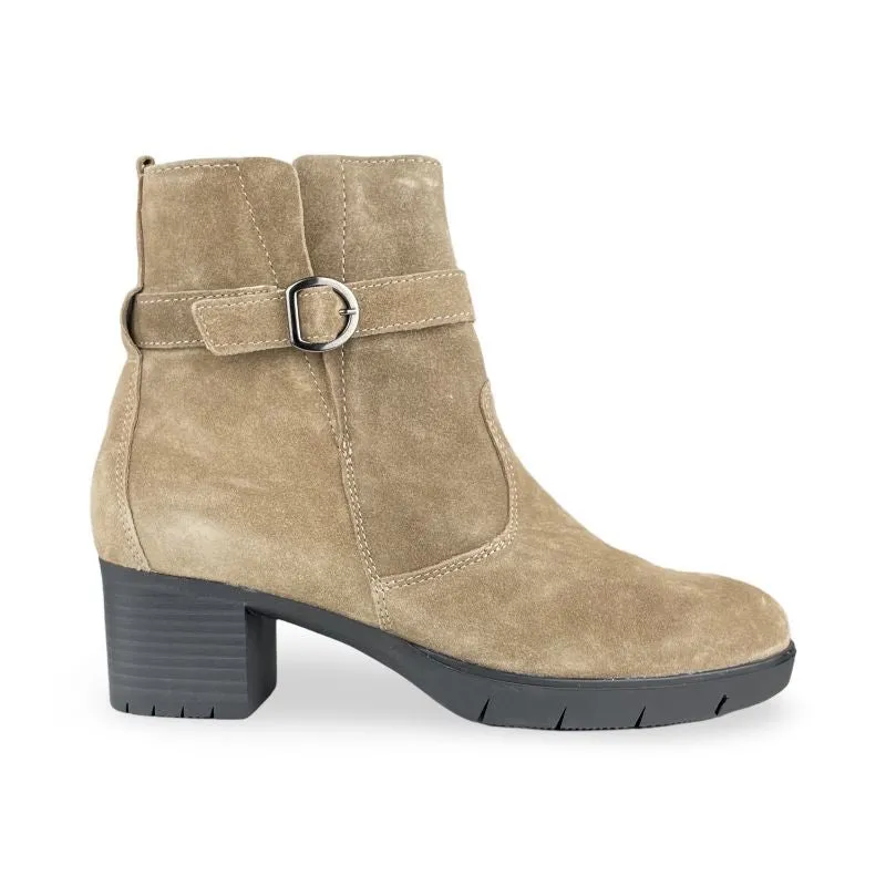 Waldlaufer Women's H-NADJA Classic Ankle Boots Taupe Soft Footbed Simple Look