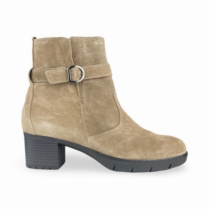 Waldlaufer Women's H-NADJA Classic Ankle Boots Taupe Soft Footbed Simple Look