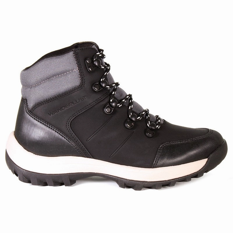 Wanderlust Women's Bromount Low Lace Up Boot Black/Grey Patent Glow Everyday Protection