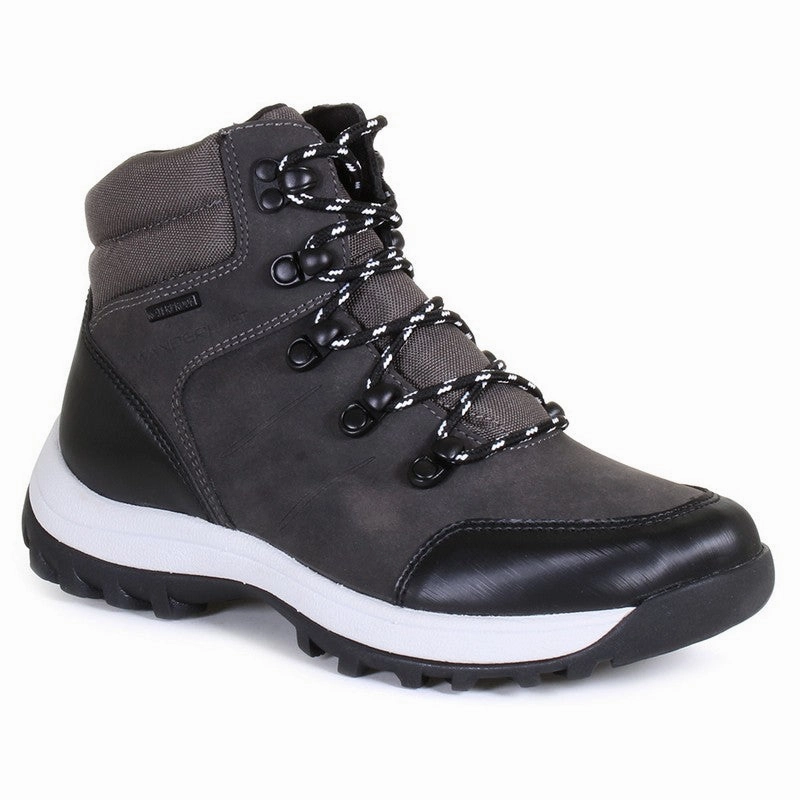 Slip Resistant Sole Impact Resistant Wanderlust Women's Bromount Low Lace Up Boot Grey