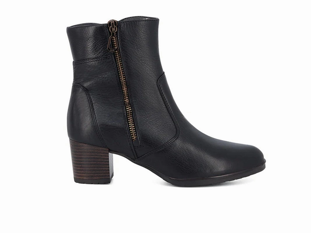Paris Glow anti static Ara Women's Ankle Boot Florenz Zipper Black Leather
