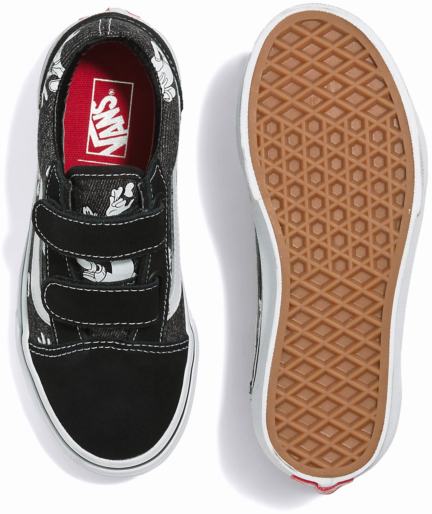 Abrasion resistant Vans Kids Old Skool V Disney 100 OG Family Multi