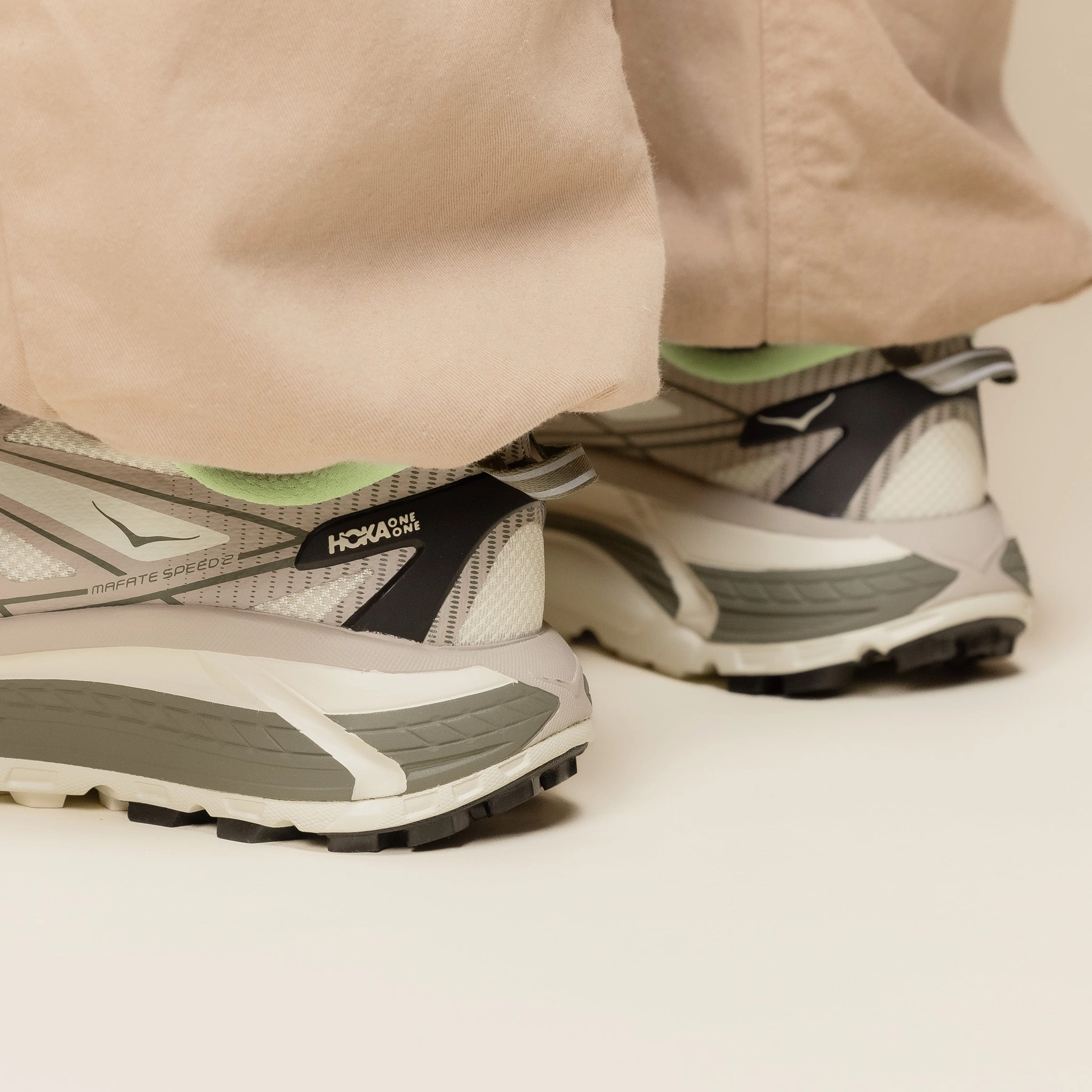 Zip Fast Hoka - Mafate Speed 2 Origins - Putty / Eucalyptus