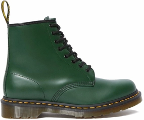 Dr. Martens 1460 Smooth Leather Hi Top Green Cold Weather Gear Tear-resistant