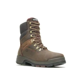 Wolverine Men's Cabor 8" Waterproof Boot Dark Coffee Textile Lining
