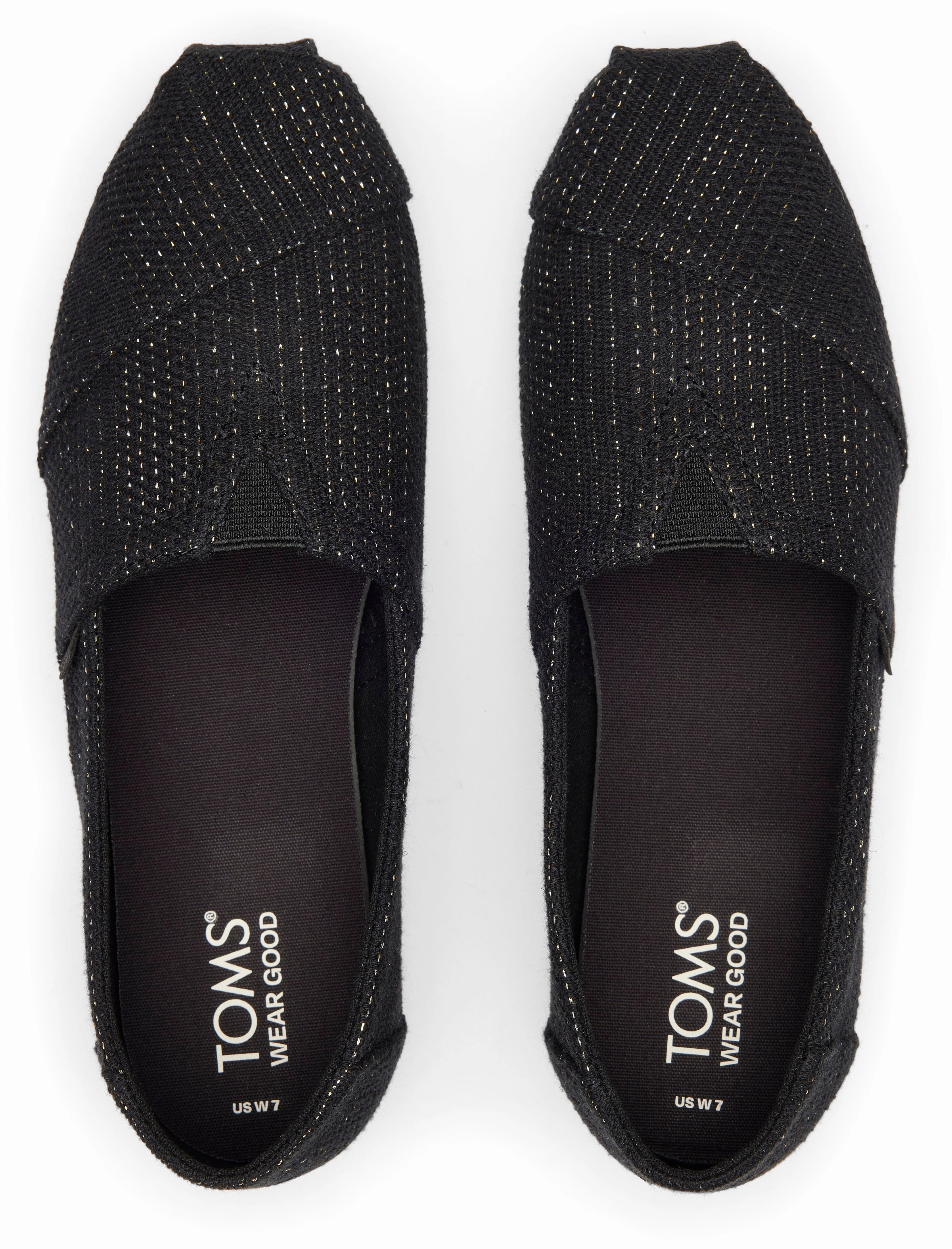 City Comfort Women's Alpargata Classic - Black Metallic Linen Stripe