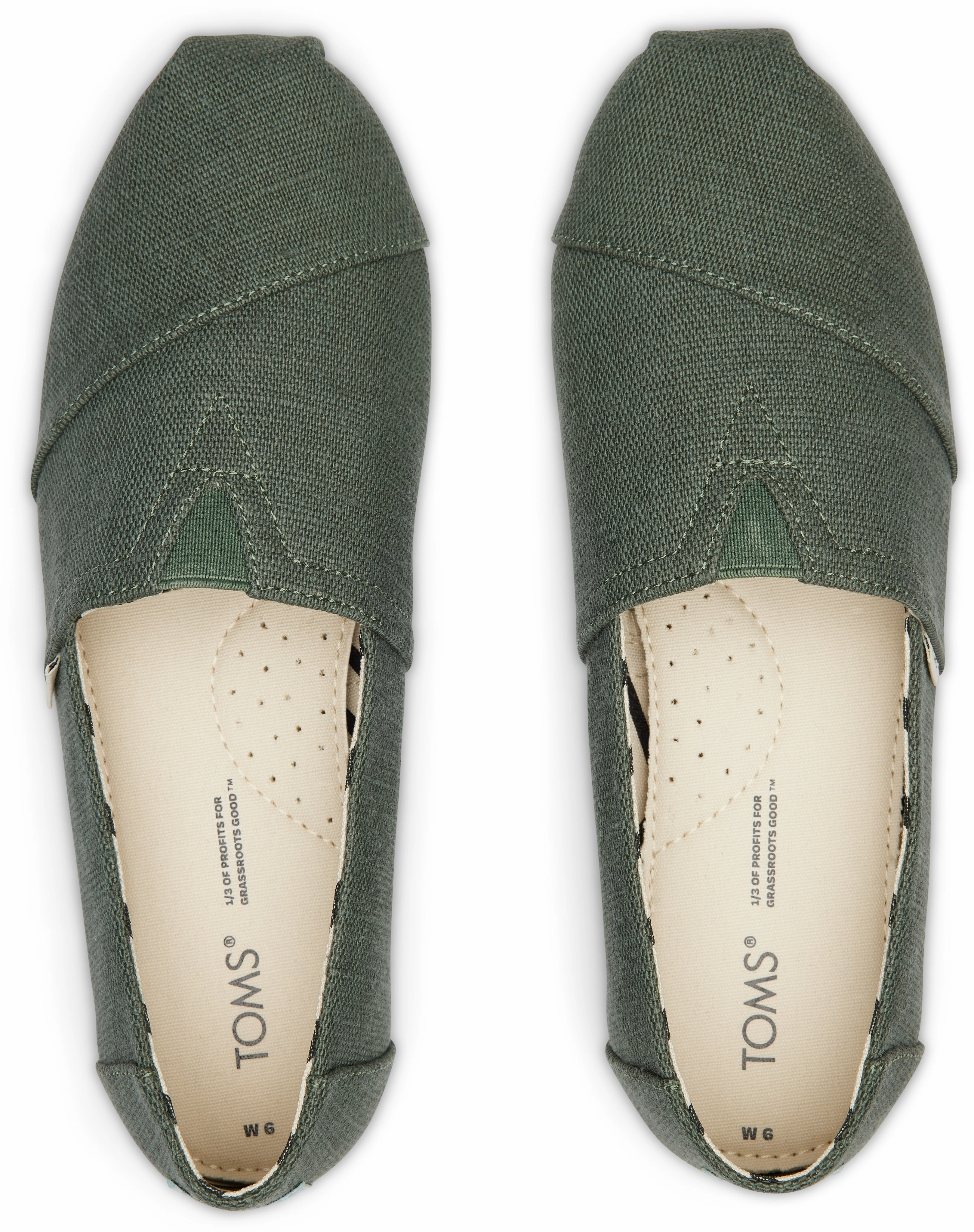 Flexible Build Slip Fit Wear Women's Alpargata Classic - Bonsai Green Canvas