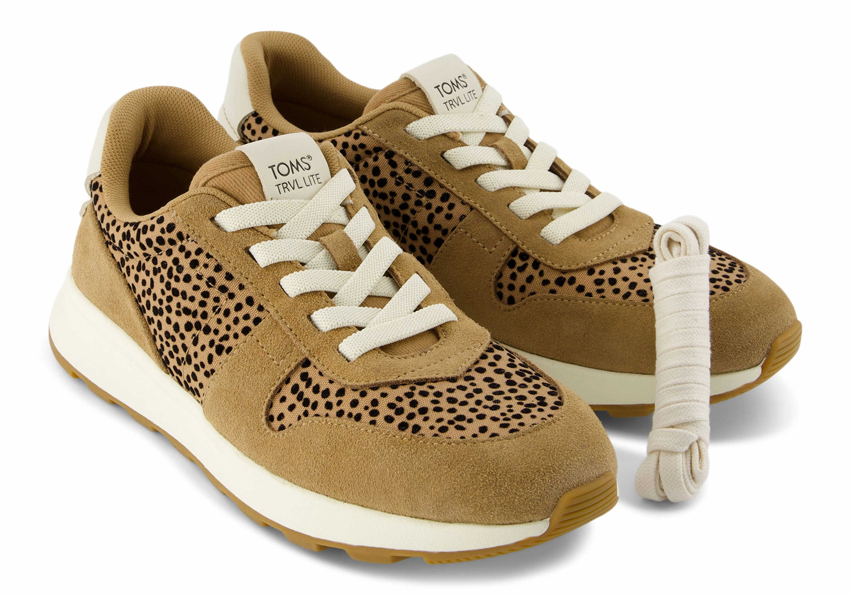 Abrasion Resistant Mesh Women's TRVL Lite Retro Sneaker - Toffee/Mini Cheetah
