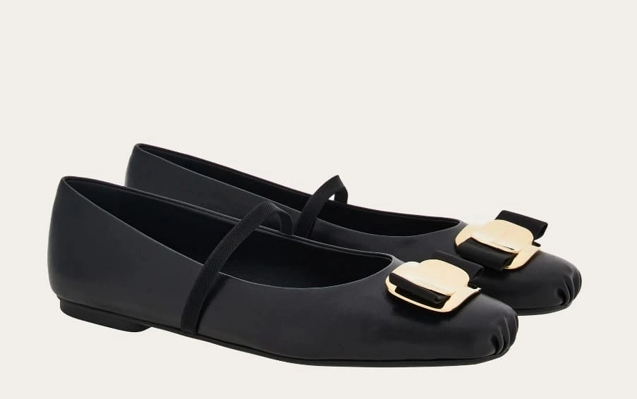 All Comfort Zina (New Vara plate ballet flat in Black)